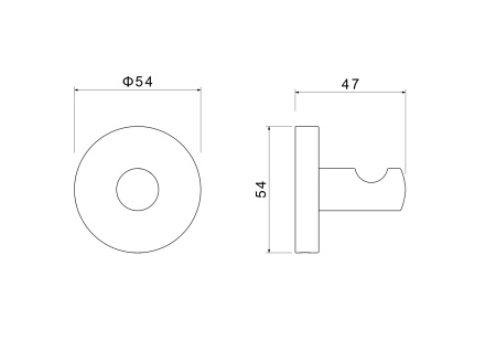 Крючок для ванны Aquatek Оберон AQ4201BG