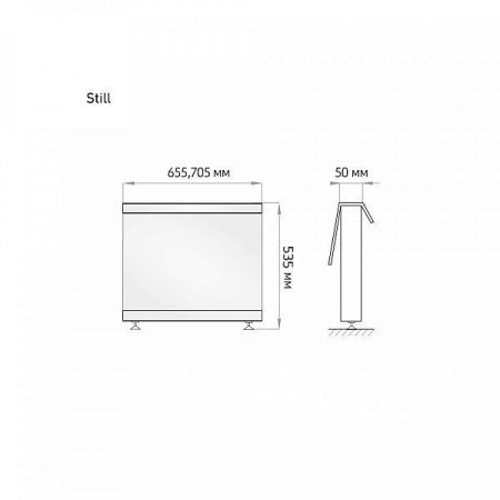 Экран под ванну Alavann 70 см ALV0245001 торцевой МДФ белый