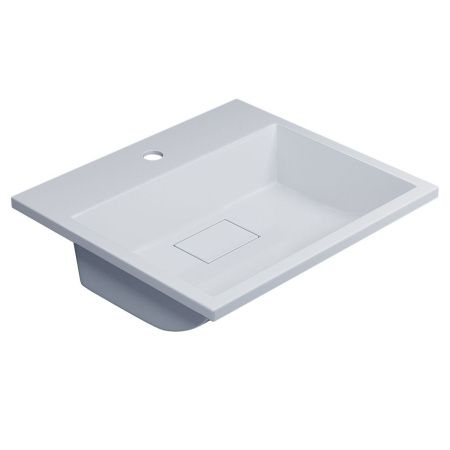 Раковина из искусственного камня Uperwood Barsa 2901120345 50х50 полувстраиваемая цвет белый