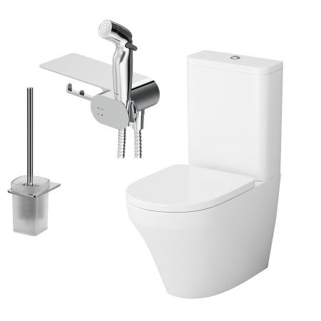 Унитаз напольный с бачком Am.Pm Inspire V2.0 CK50C1704W белый с сиденьем микролифт душевой смыв