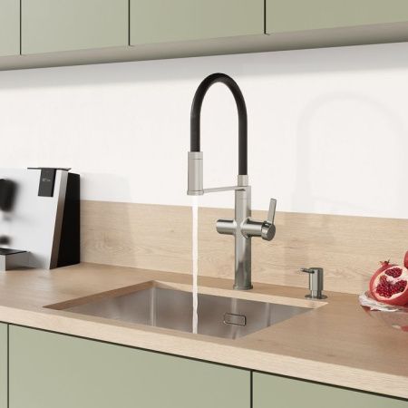 Смеситель для кухни IDDIS Ikon IKNBNFFi05 на столешницу черный