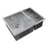 Кухонная мойка Paulmark GERBERG 59/2S UNI PM225944-BSL 35х40 цвет серый поверхность брашированная