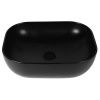 Раковина из сантехнического фарфора Bond Cube S61-508 50х40 накладная цвет черный без отверстий под смеситель