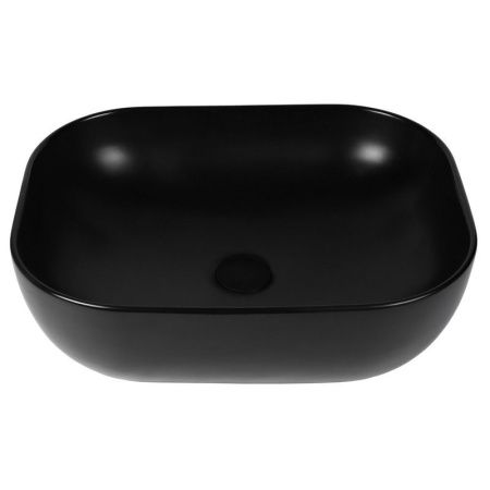 Раковина из сантехнического фарфора Bond Cube S61-508 50х40 накладная цвет черный без отверстий под смеситель