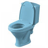 Унитаз-компакт напольный с бачком Santeri Вест 1P2018S0600BF голубой с сиденьем каскадный смыв