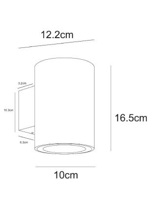 Уличный настенный светильник Arte Lamp Torcular (Торцулар) A1813AL-2BK