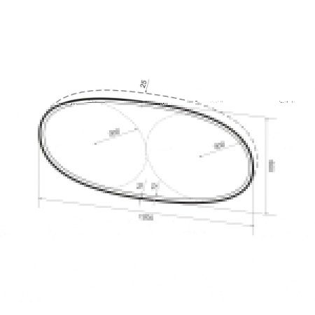 Зеркало с подсветкой Wellsee 7 Rays' Spectrum 172201650 120х60 подвесное