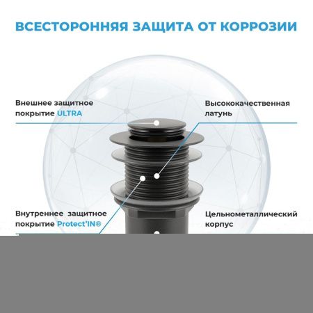Донный клапан Wellsee Drainage System 182135000 черный