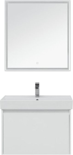 Комплект мебели: тумба с раковиной + зеркало Aquanet Nova Lite 00242296 75,7х46х136,5 напольный/подвесной - фото 3