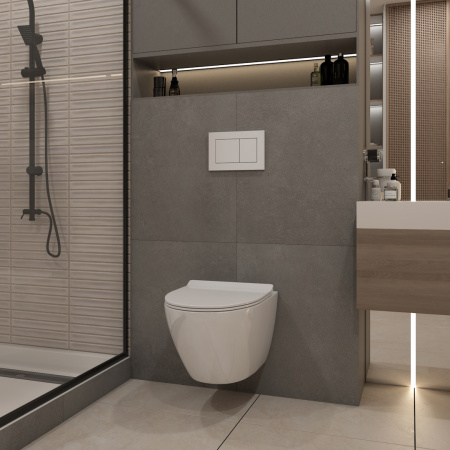 Клавиша смыва механическая Teymi Aina T70020WM цвет белый