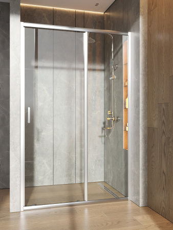 Душевая дверь Orange E02-120TCR 121х190 стекло прозрачное профиль хром глянцевый