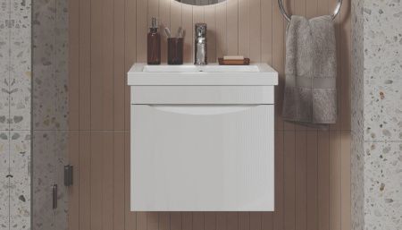 Тумба под раковину Velvex VIZO tp.VIZ.COM.50.1Y 50х40 подвесная цвет белый