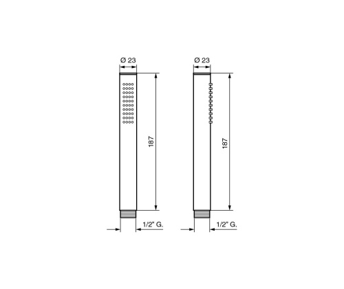 Лейка для ручного душа Emmevi C02446/ORS квадратная - фото 2