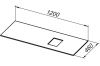 Столешница Allen Brau Infinity 1.21014.GR-S 120х50 накладная цвет серый