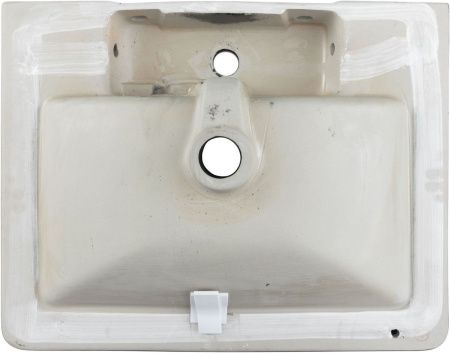 Раковина керамическая Aquanet Ирис 00329247 60х50 полувстраиваемая цвет черный 1 отверстие под смеситель