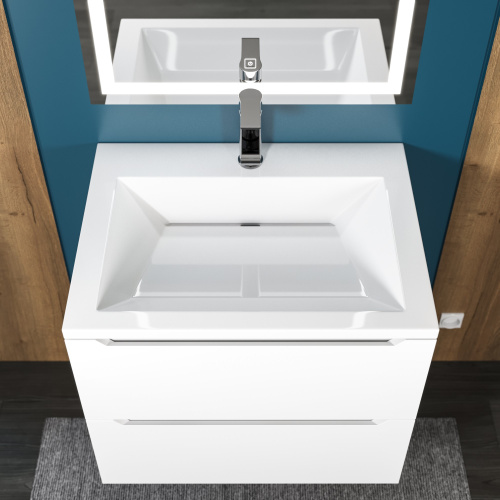 Раковина Uperwood Olivia 60 см ROlivia60wg полувстраиваемая цвет белый глянцевый - фото 3
