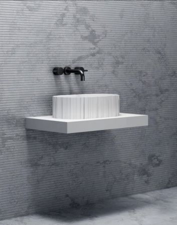 Раковина из искусственного камня Abber STEIN AS2655 60х40 накладная цвет белый без отверстий под смеситель