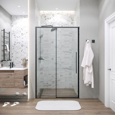 Душевая дверь Grossman Galaxy 100.K33.01.110.21.02 110х195 стекло текстурное профиль черный