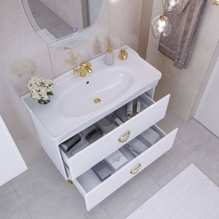 Тумба под раковину Grossman Атрио 1010501 100х50 напольная цвет белый