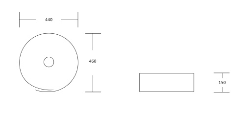 Раковина из сантехнического фарфора MILLEAU GLACE MU0066-GW 44х46 накладная цвет белый глянцевый без отверстий под смеситель - фото 2