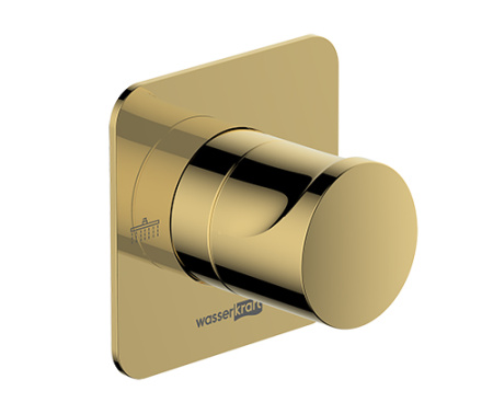 Переключатель на 2 выхода WasserKRAFT Neckar 2100 A277 встраиваемый золото