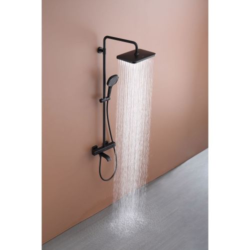 Душевая стойка Raglo R22.26.06 настенная цвет черный - фото 5