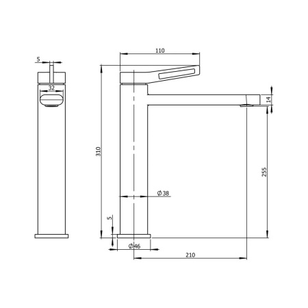 Смеситель Wellsee ONCE! and forever 182410000 на столешницу белый матовый