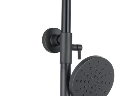 Душевая стойка Aquatek ВЕГА AQ2040MB настенная цвет черный матовый