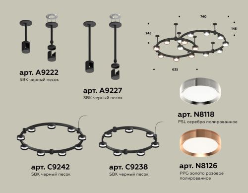 Светильник подвесной Ambrella Light Techno Ring (Тецхно Ринг) XR92221150 - фото 2