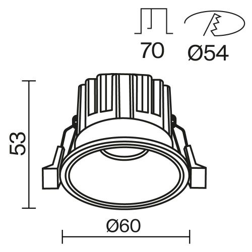 Светильник встраиваемый Maytoni Technical Round DL058-7W3K-W - фото 2