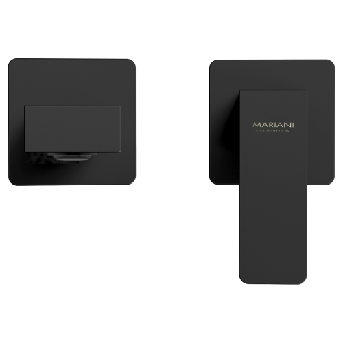 Смеситель для раковины Mariani Rebel B14565REP встраиваемый в стену черный - фото 3