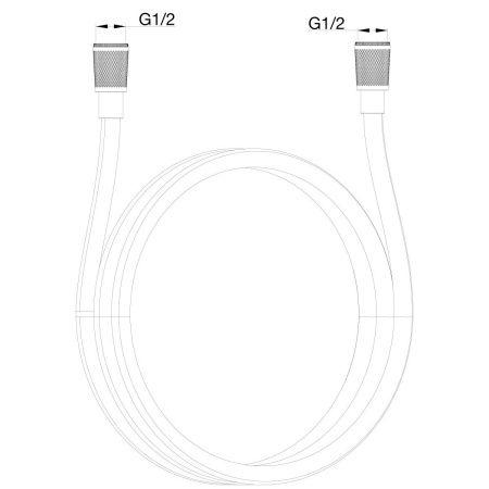 Душевой шланг Wonzon & Woghand WW-RG01-800-BGM серый