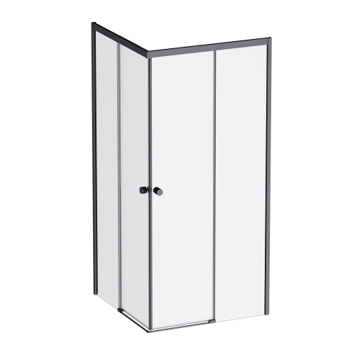 Душевой уголок Am.Pm X-joy W94G-403-9090-BТ1К 89х89 стекло прозрачное профиль черный матовый без поддона - фото 2