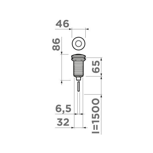 Пневматическая кнопка для измельчителя Omoikiri SW-01-LG 4996042 - фото 2