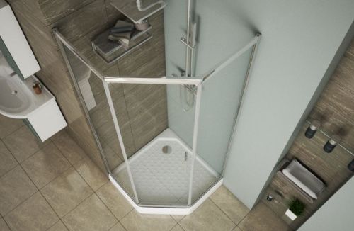 Душевой уголок Bravat Line BS090.6115A 90х90 стекло прозрачное профиль хром без поддона - фото 4