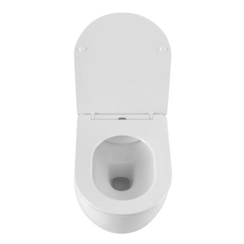 Унитаз подвесной Art&Max Siena AM221CHR/SC белый с сиденьем микролифт каскадный смыв - фото 4