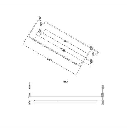 Полка в ванную комнату Niagara Nova NG1020B