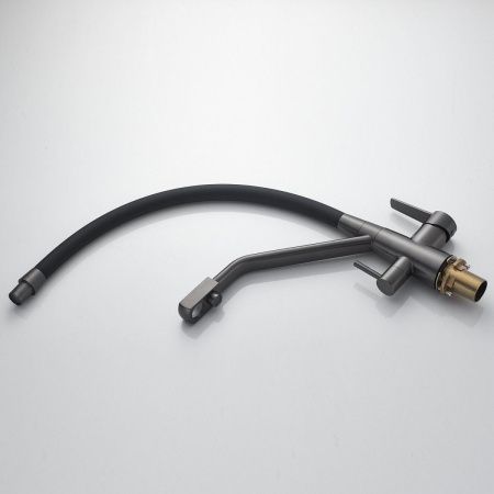 Смеситель для кухни Shevanik S968T на мойку оружейная сталь