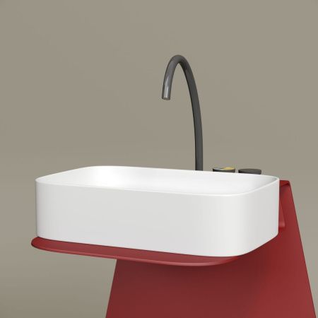 Раковина из сантехнического фарфора Ceramica Nova ELEMENT CN6053MW 60х40 накладная цвет белый без отверстий под смеситель