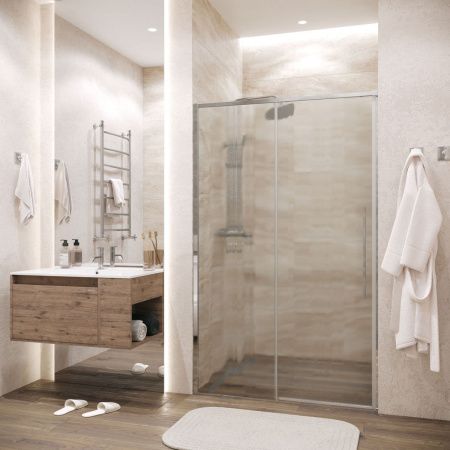 Душевая дверь Grossman Galaxy 100.K33.01.120.10.02 120х195 стекло текстурное профиль хром