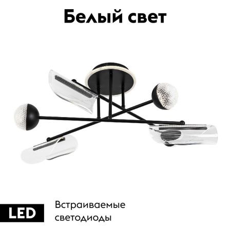 Люстра потолочная LED4U L3200-6 BK