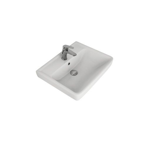 Раковина керамическая Dreja Q 195476 60х50 подвесная цвет белый 1 отверстие под смеситель - фото 5