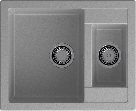 Кухонная мойка Granfest Quadro Q-610K серый 61х50 цвет серый поверхность матовая