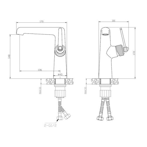 Смеситель Esko BG26M на раковину хром - фото 3