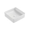 Раковина из сантехнического фаянса Grossman GR-3061 40х40 накладная цвет белый без отверстий под смеситель