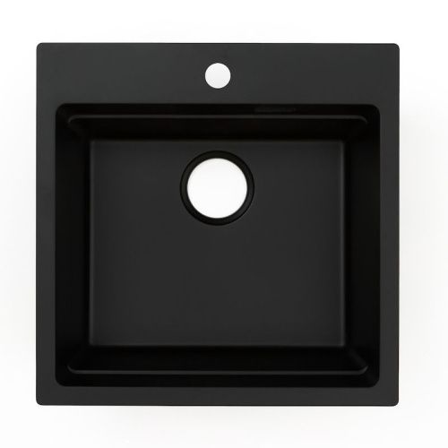 Кухонная мойка Grandex Aqua 500404 51х51 цвет черный поверхность матовая - фото 4