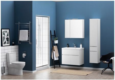 Тумба с раковиной Aquanet Латина 00212836 80х50 напольная цвет белый