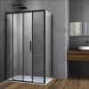 Душевой уголок Vincea Soft VSR-3SO9012CLB 120х90 стекло прозрачное профиль черный без поддона