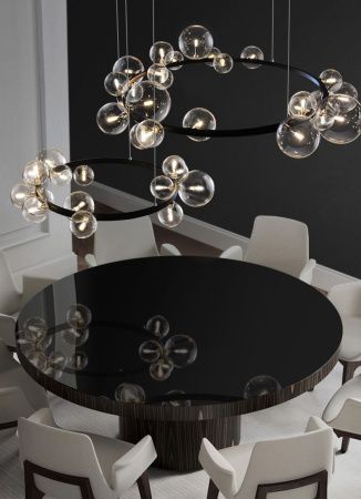 Светильник подвесной Delight Collection Art Deco Bubble (Арт Децо Буббле) 8828P/L black/clear