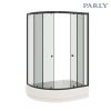 Душевой уголок Parly ZEM1201ВR 120х80 стекло прозрачное профиль черный с поддоном